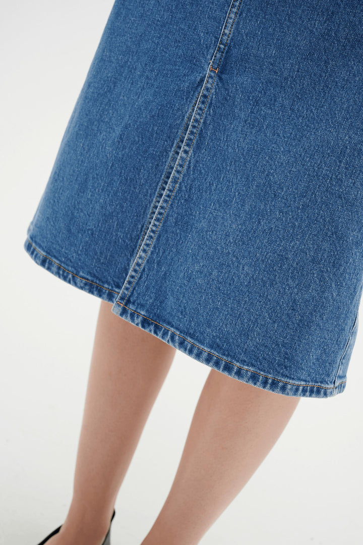 InWear 30108103 301853 Blue Wash Denim Skirt - Shirley Allum Boutique