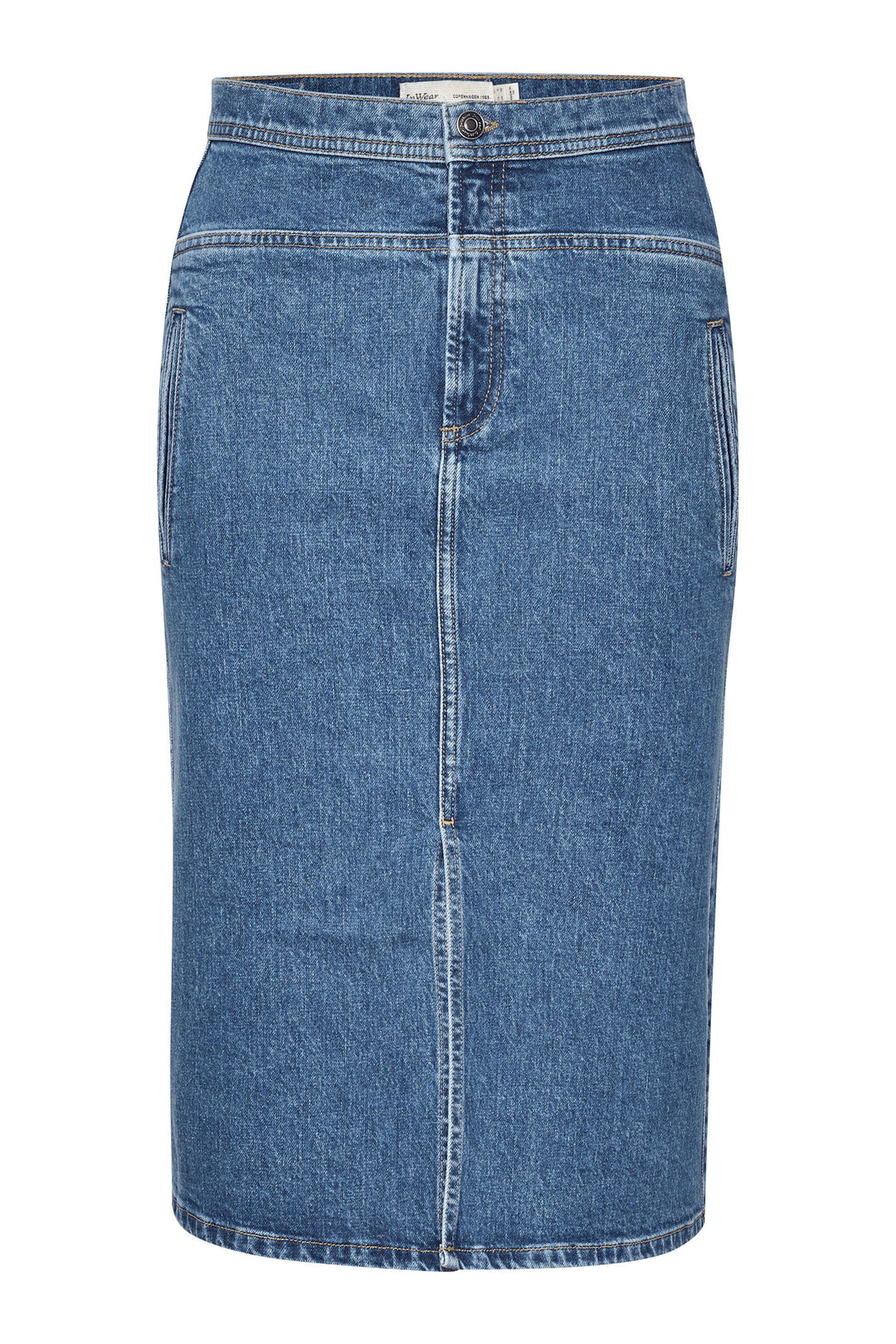 InWear 30108103 301853 Blue Wash Denim Skirt - Shirley Allum Boutique