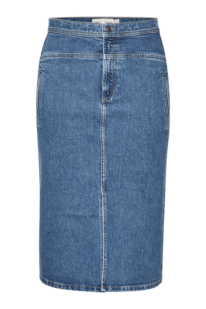 InWear 30108103 301853 Blue Wash Denim Skirt - Shirley Allum Boutique