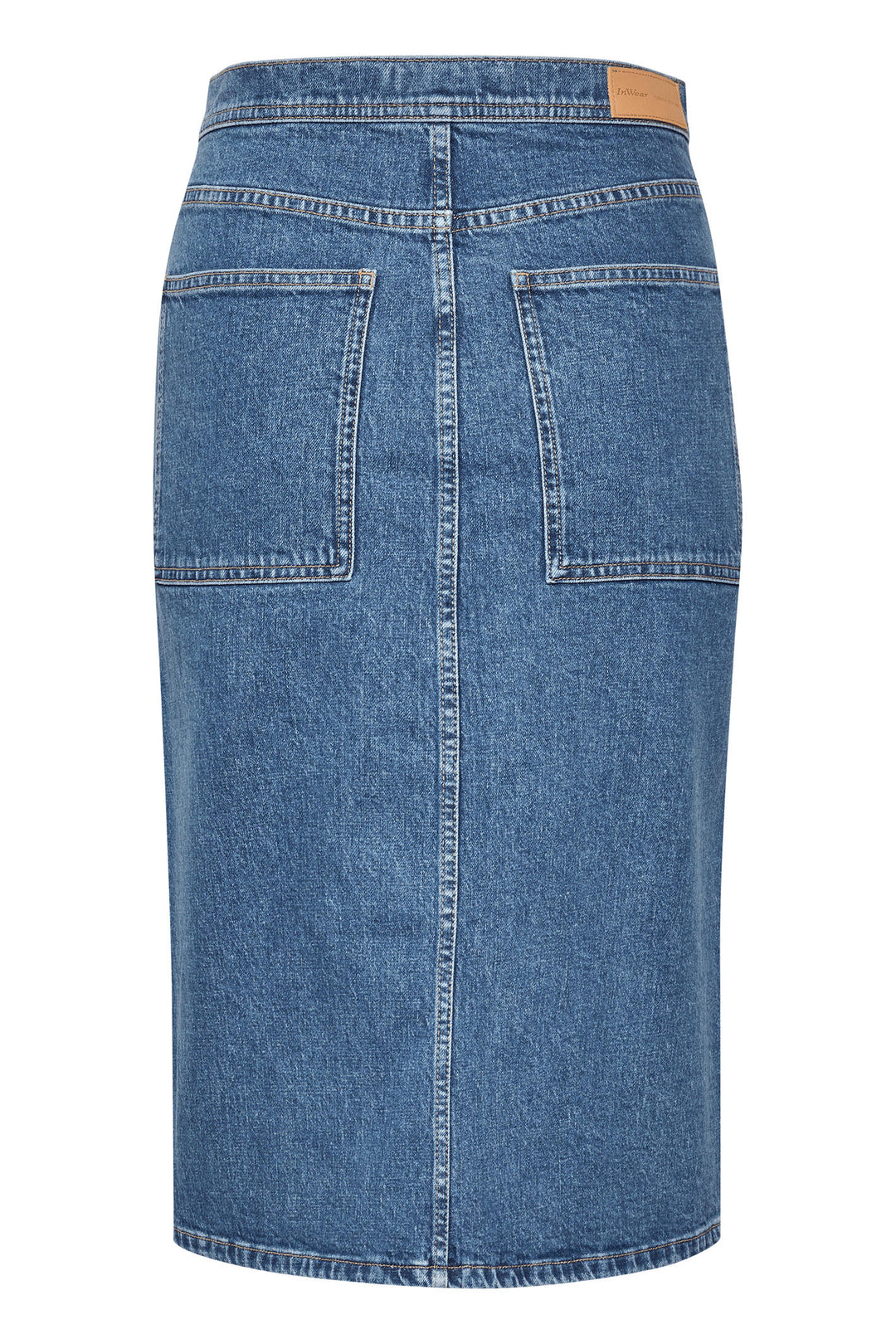 InWear 30108103 301853 Blue Wash Denim Skirt - Shirley Allum Boutique
