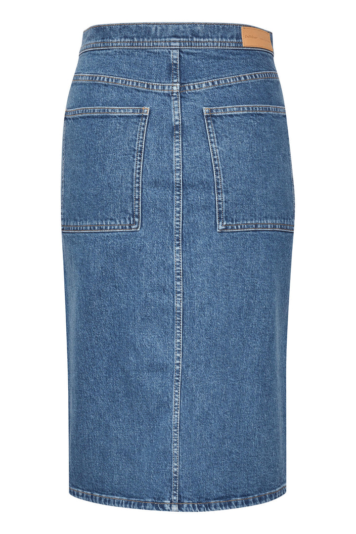 InWear 30108103 301853 Blue Wash Denim Skirt - Shirley Allum Boutique