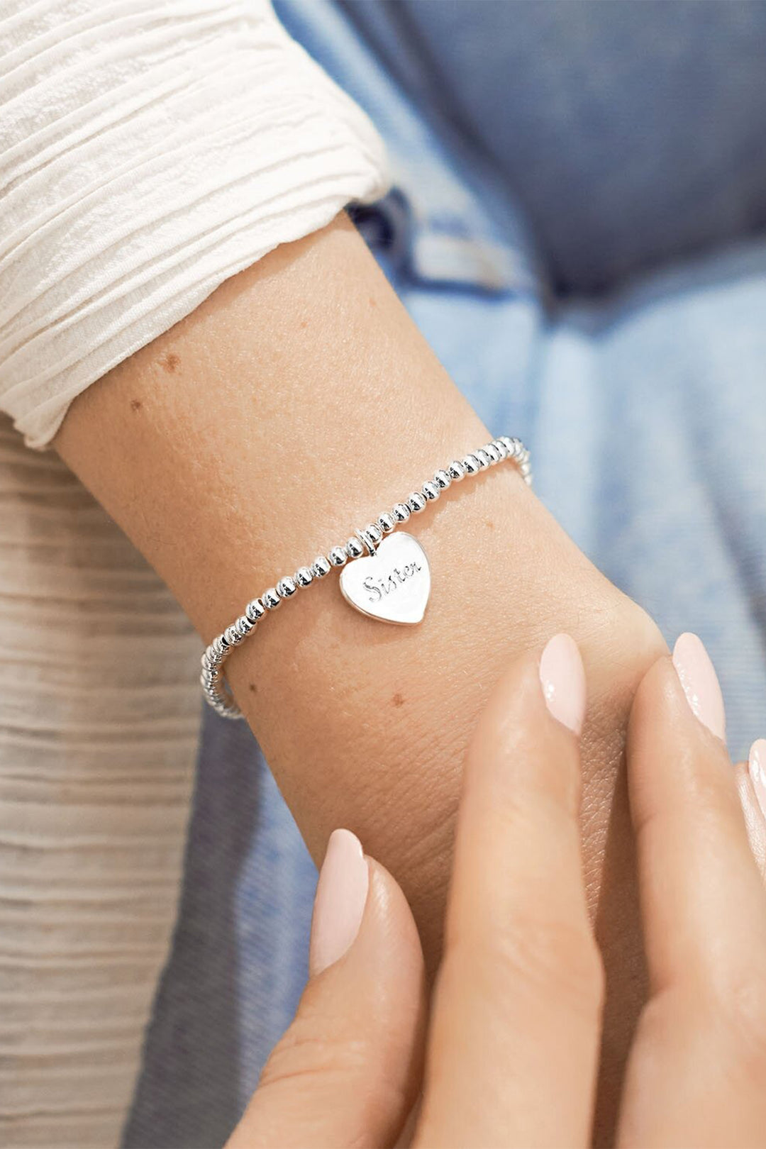 Joma Jewellery 1441C Silver Plated A Little 'Super Sister' Bracelet