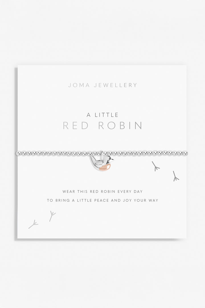 Joma Jewellery 2659C Silver Plated A Little 'Red Robin' Bracelet