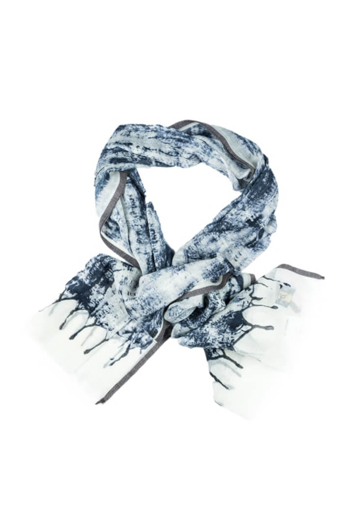 Kapre KAP002-06 Grey Tie Dye Merino Wool Scarf - Shirley Allum Boutique