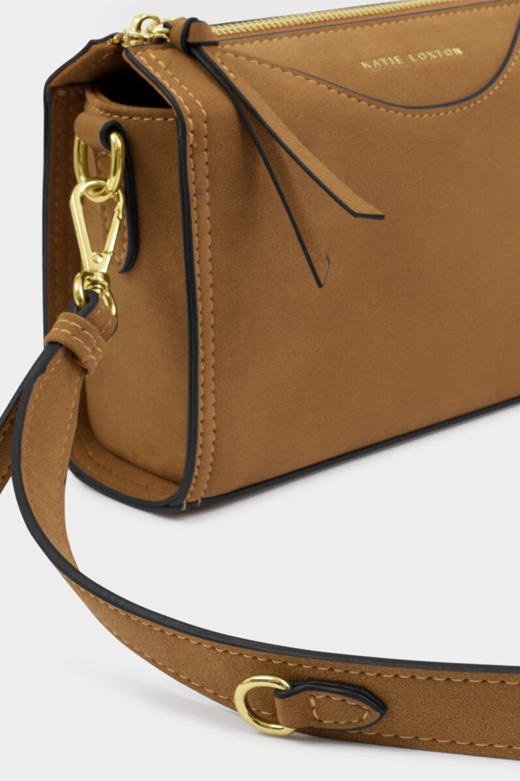 Katie Loxton KLB4189 Alba Caramel Faux Suedette Crossybody Bag