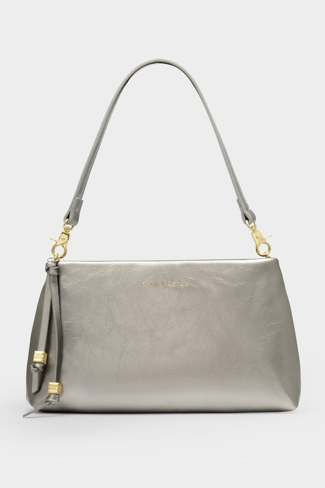 Katie Loxton KLB4210 Nova Pewter Textured Patent Clutch Bag