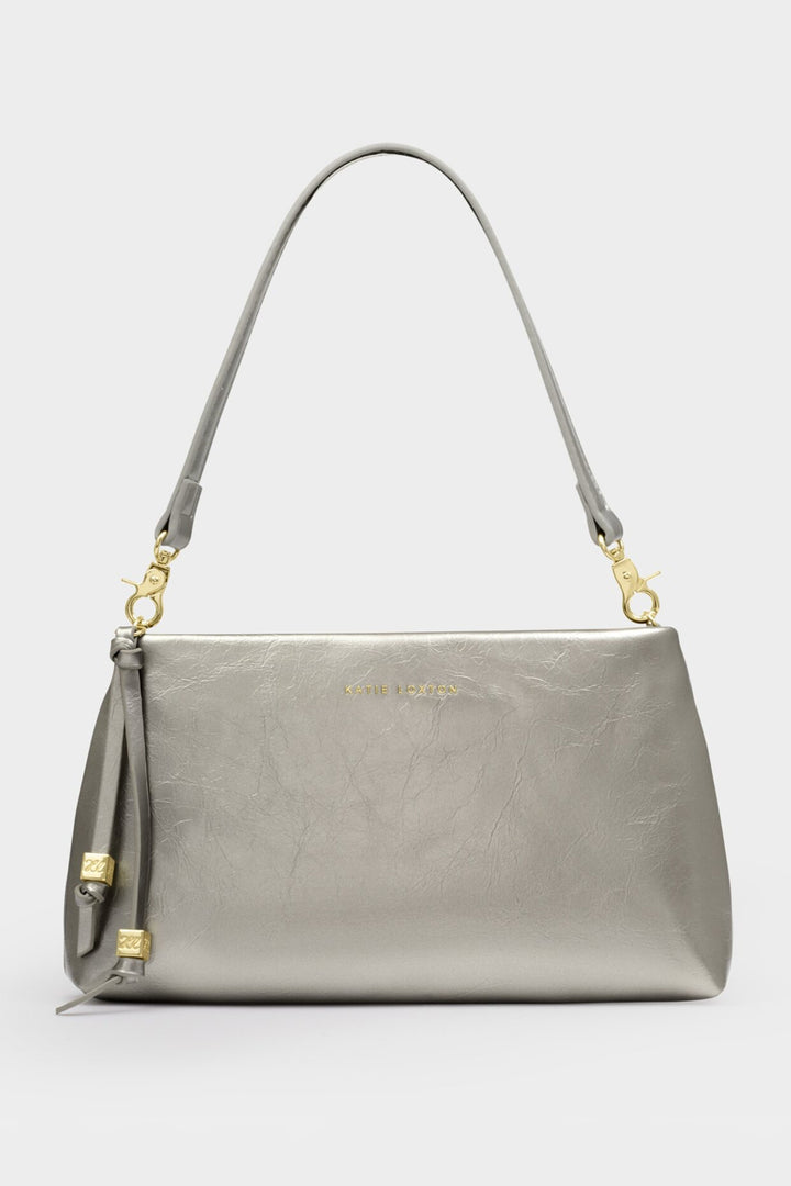 Katie Loxton KLB4210 Nova Pewter Textured Patent Clutch Bag