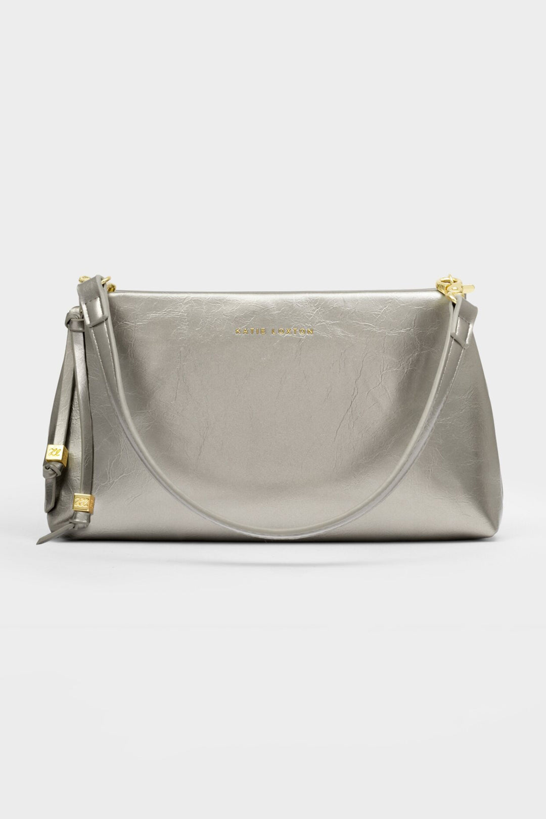 Katie Loxton KLB4210 Nova Pewter Textured Patent Clutch Bag