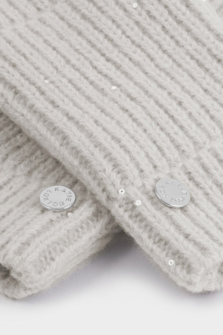 Katie Loxton KLS707 Pale Grey Sequin Hand Warmer Gloves