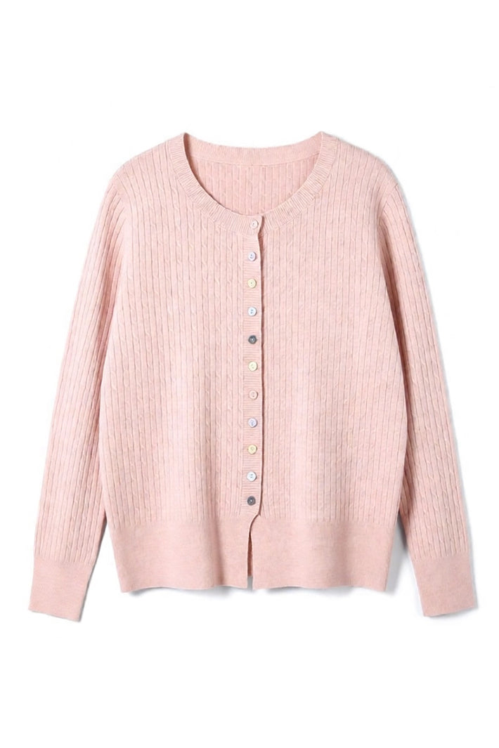 Last True Angel LGN164P Pink Multi Button Cardigan