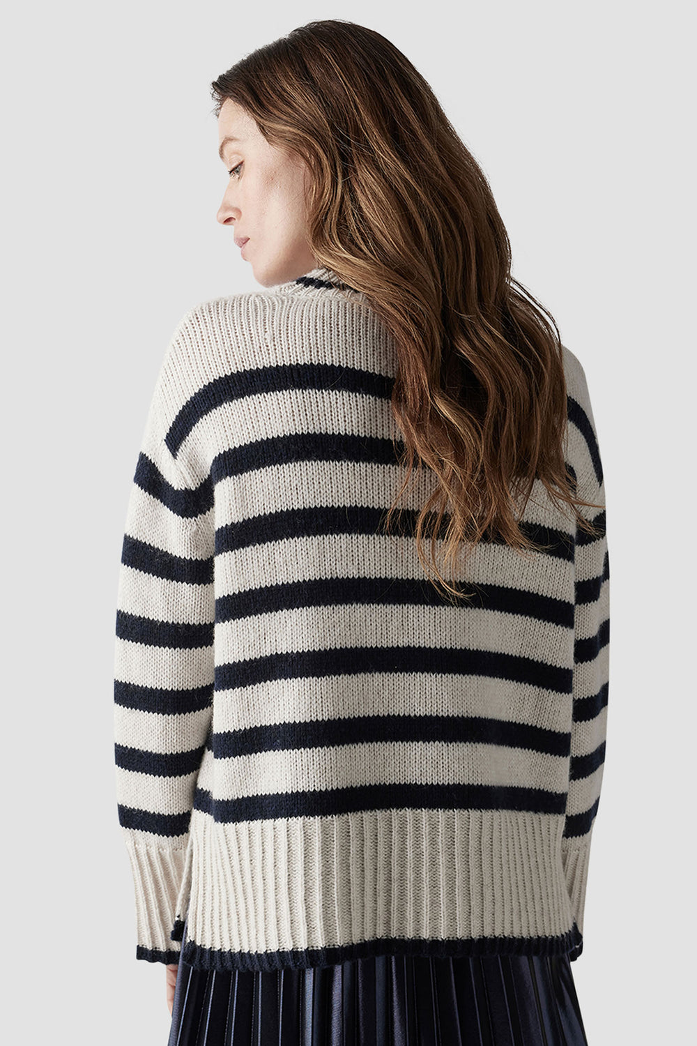 Le Comte Jumper Ivory Stripe Long Sleeve 53-621602 3608 - Shirley Allum Boutique