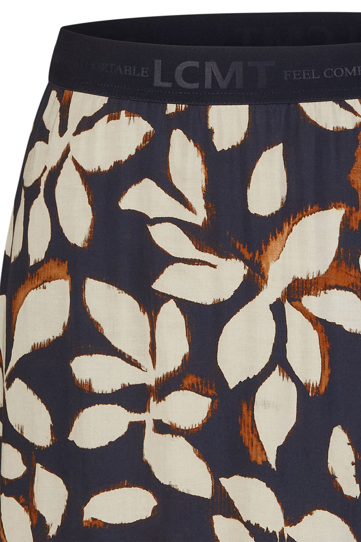 Le Comte Skirt Dark Navy Blue Leaf Pattern 53-621140 3394 - Shirley Allum Boutique