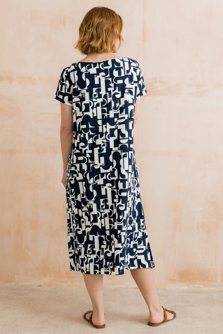 Lily &amp; Me LM26084 Navy Summer Breeze Highline Dress