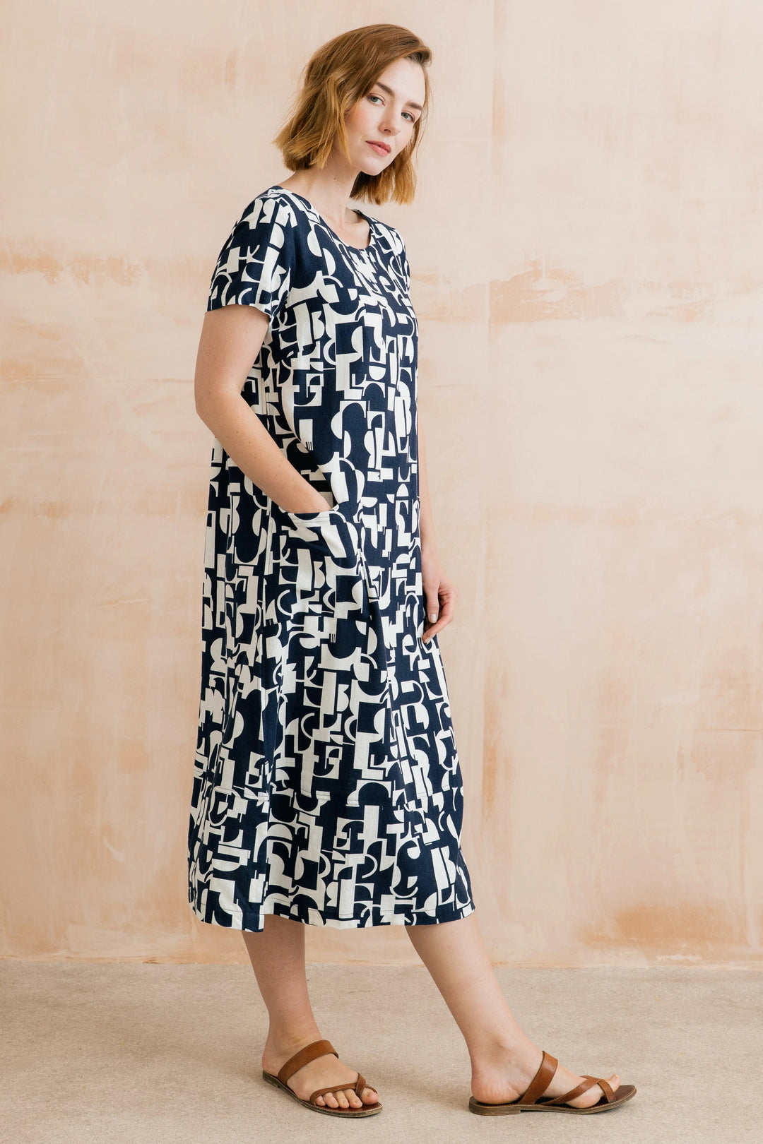 Lily &amp; Me LM26084 Navy Summer Breeze Highline Dress