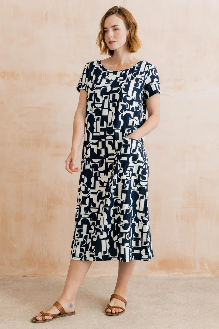 Lily &amp; Me LM26084 Navy Summer Breeze Highline Dress