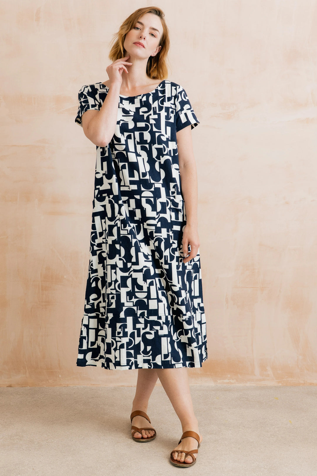 Lily &amp; Me LM26084 Navy Summer Breeze Highline Dress