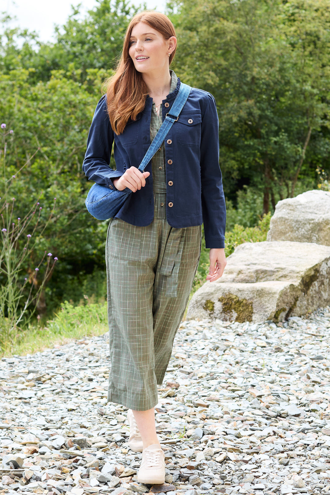 Lily &amp; Me LM26092 Seren Navy Jacket Plain Twill