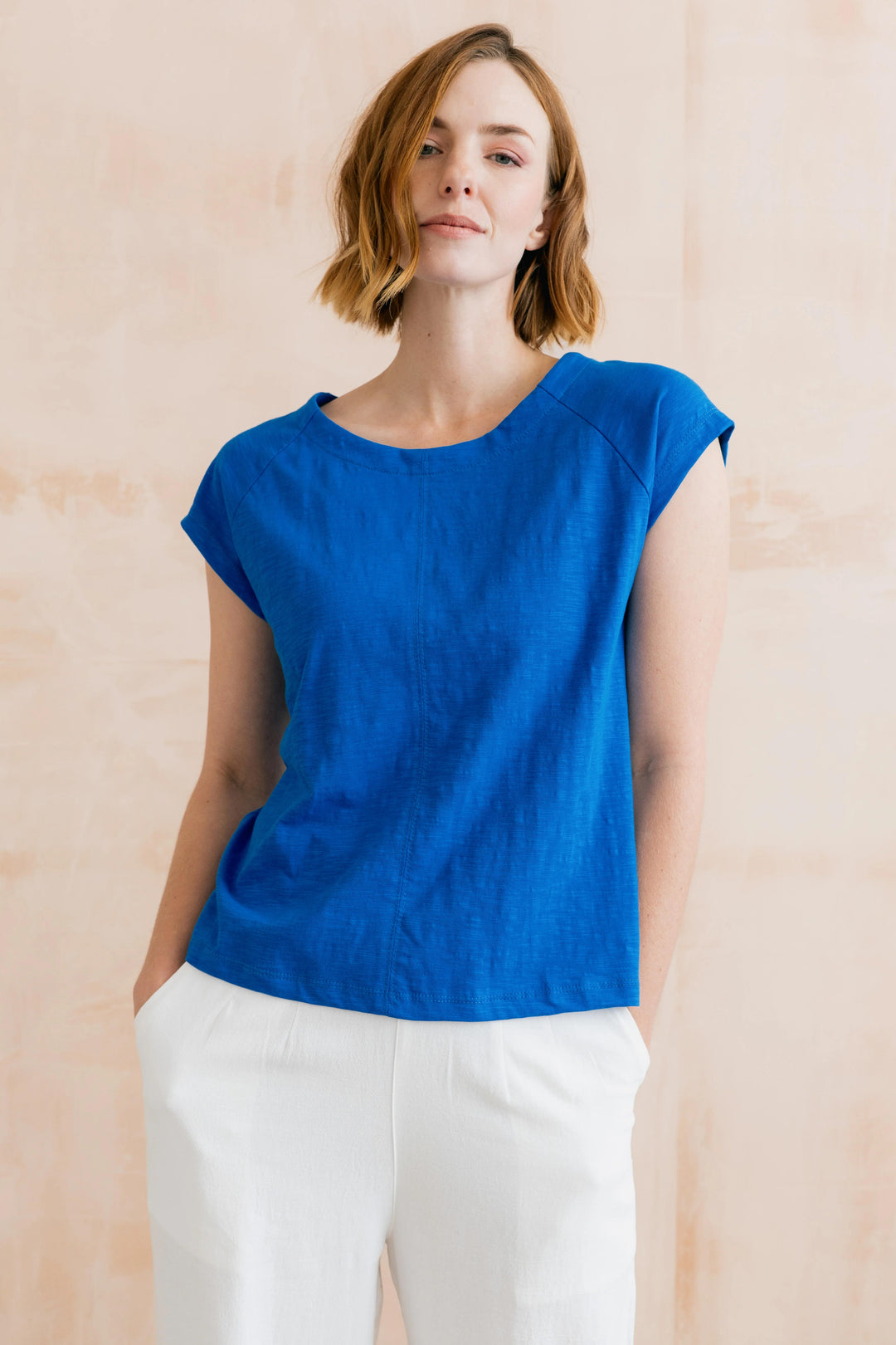 Lily &amp; Me LM26102 Cobalt Tidal Organic Cotton Slub T-Shirt