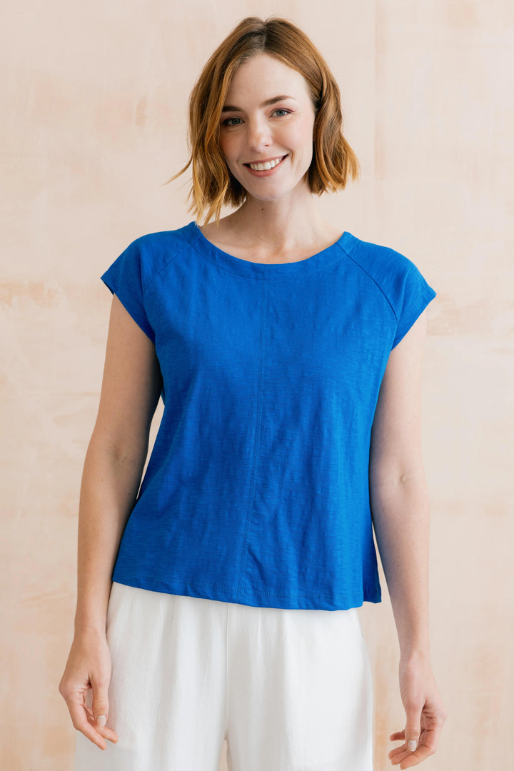 Lily &amp; Me LM26102 Cobalt Tidal Organic Cotton Slub T-Shirt