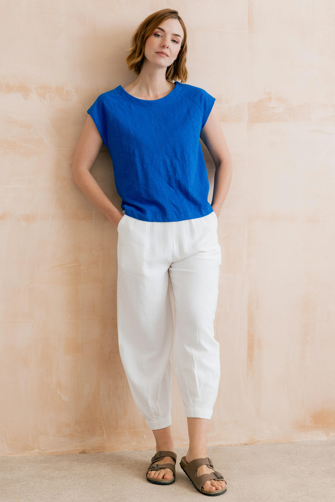 Lily &amp; Me LM26102 Cobalt Tidal Organic Cotton Slub T-Shirt
