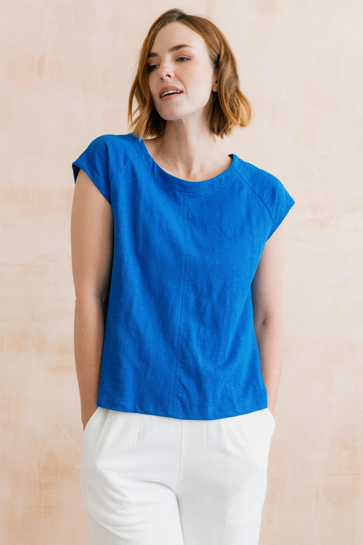 Lily &amp; Me LM26102 Cobalt Tidal Organic Cotton Slub T-Shirt