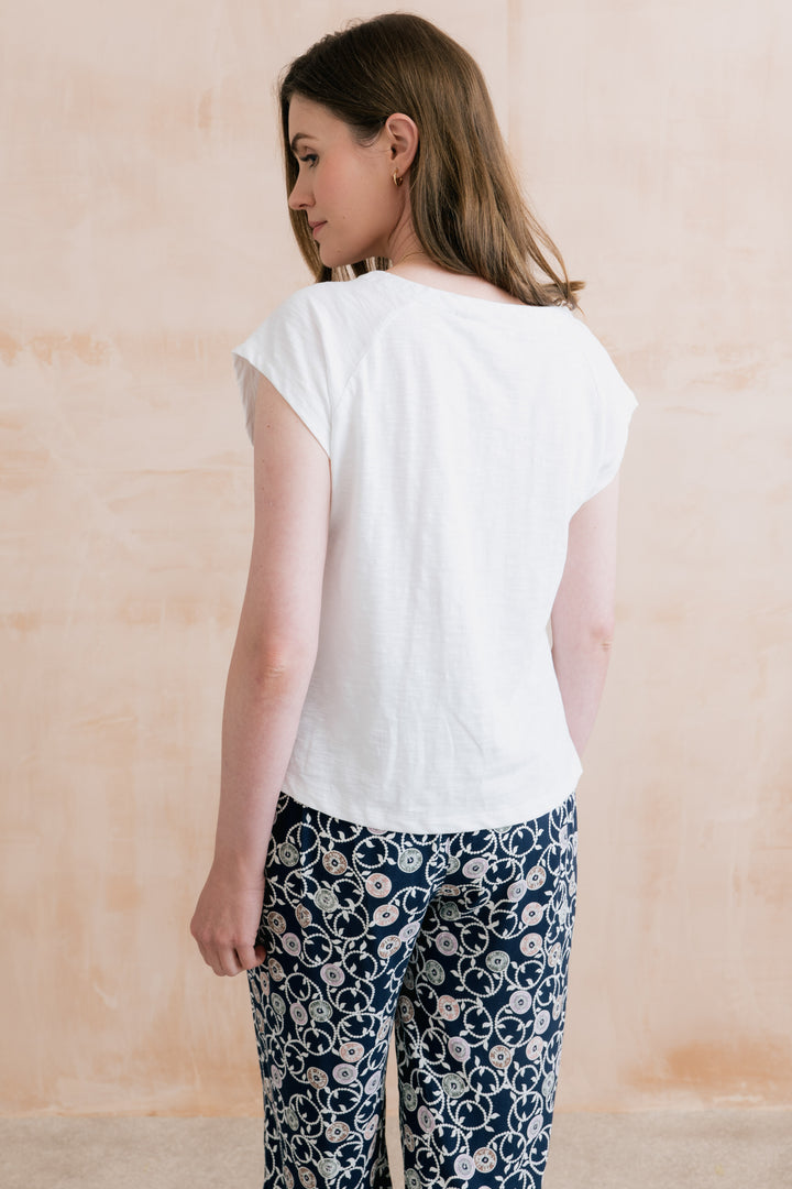 Lily &amp; Me LM26102 Tidal White T-Shirt Plain Organic Cotton Slub