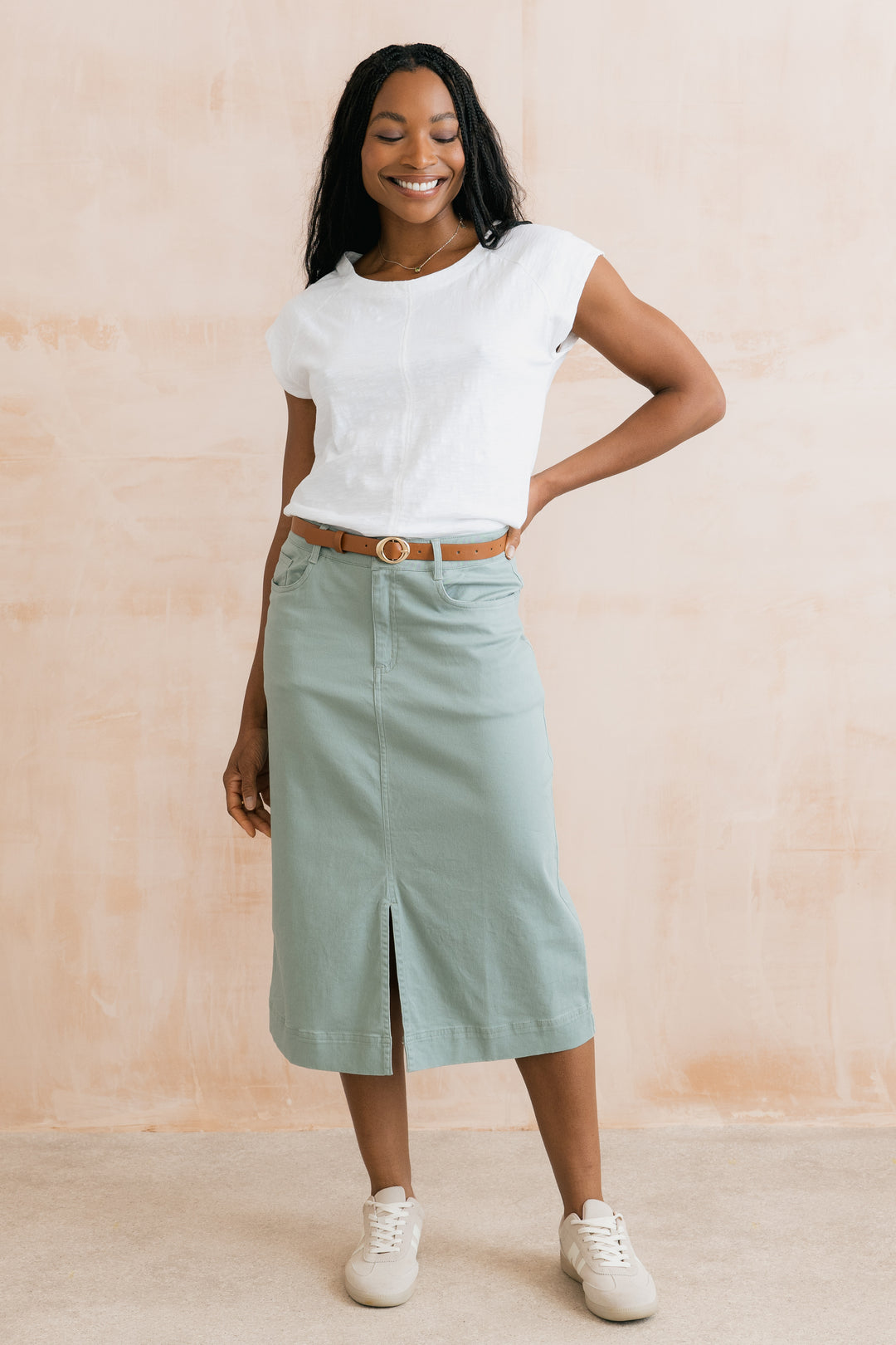 Lily &amp; Me LM26102 Tidal White T-Shirt Plain Organic Cotton Slub