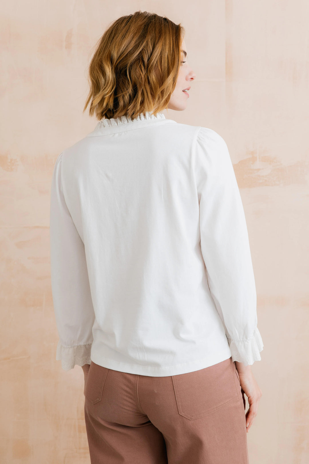 Lily &amp; Me LM26116 White April Broderie Blouse