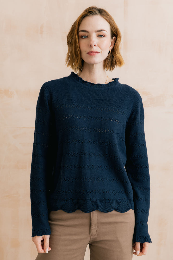 Lily & Me LM26147 Rosie Navy Jumper Organic Cotton