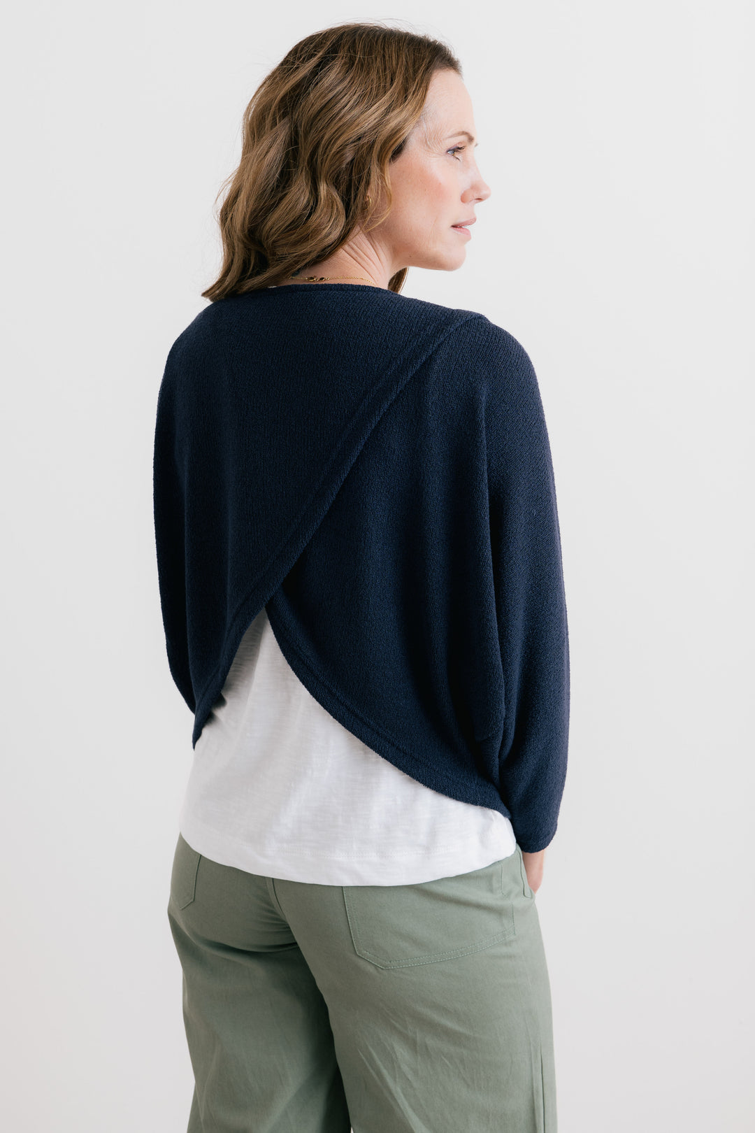 Lily & Me LM26154 Navy Penny Jumper Plain Knit