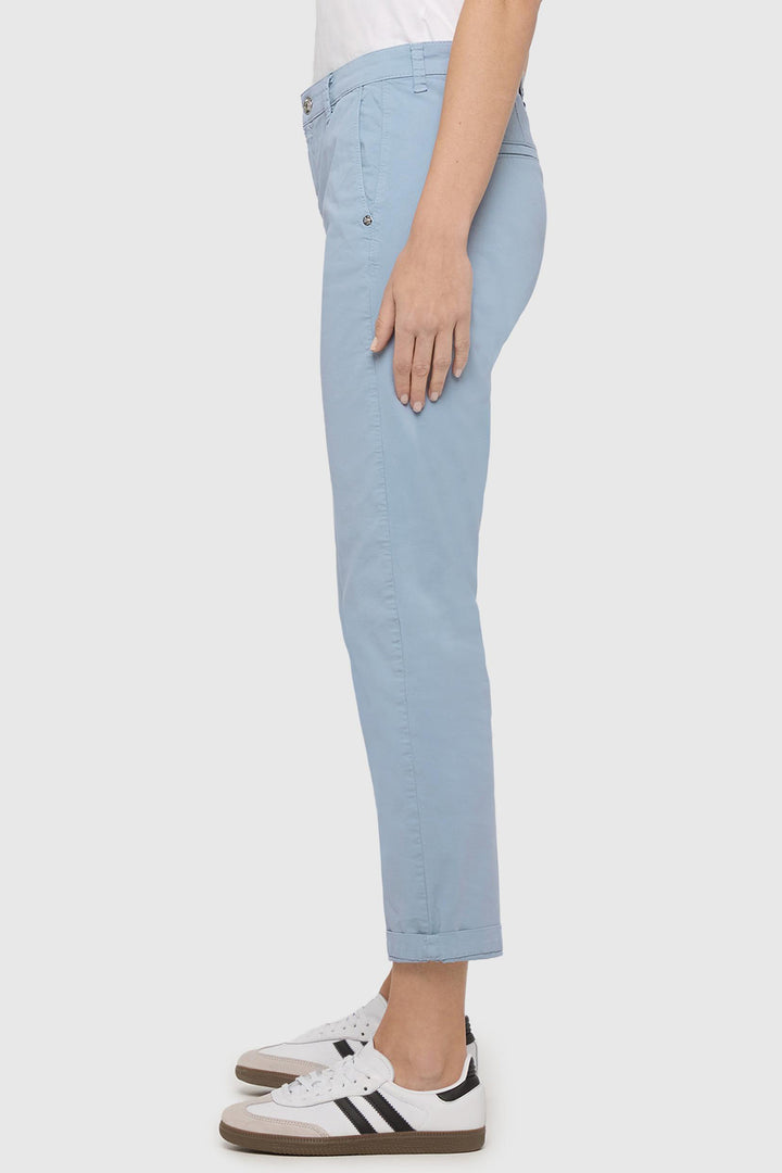 Mac 3075-00-0434 Cashmere Blue Turn-Up Chino Trousers 120R