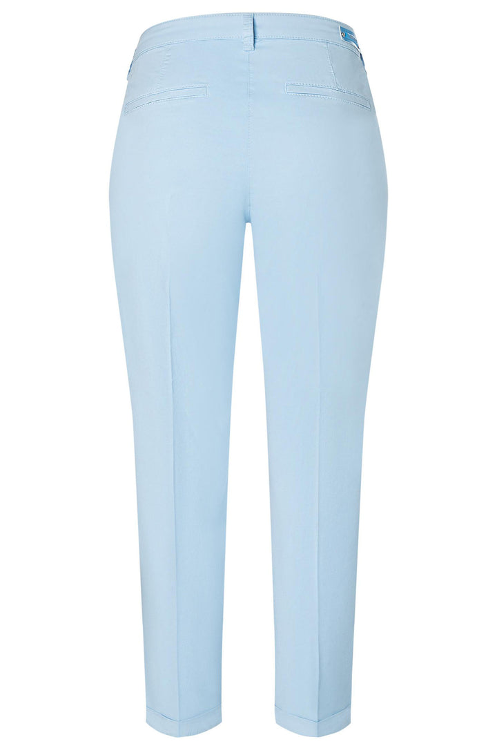 Mac 3075-00-0434L 171R Dusk Blue Authentic Stretch Gabardine Turn Up Chino Trousers - Shirley Allum Boutique