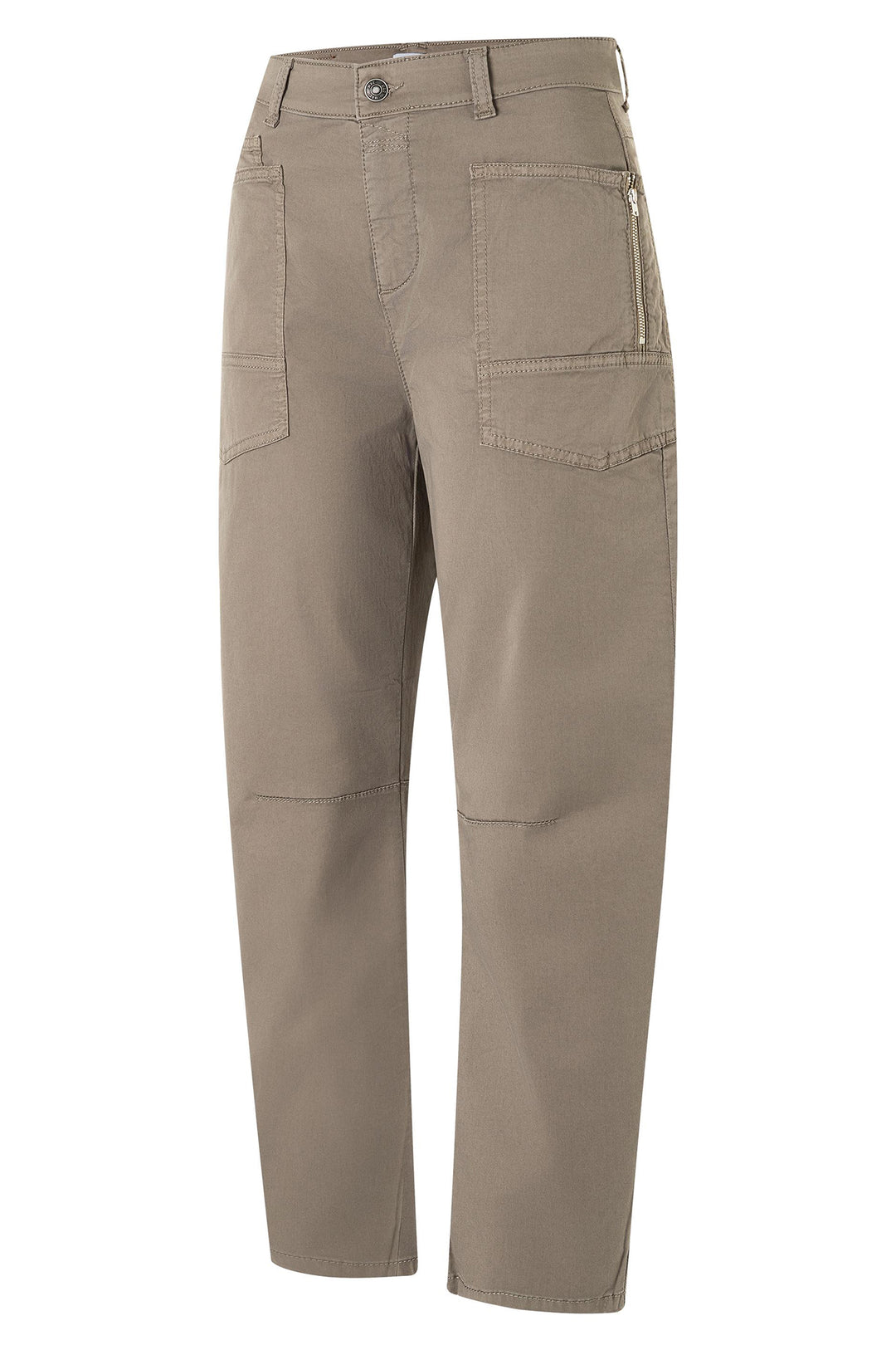 Mac 3112-00-0434 Mat Green Antique Baggy Barrel Trousers 662A