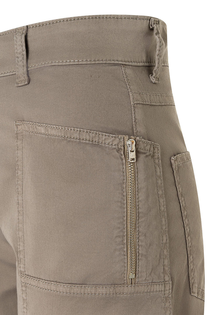 Mac 3112-00-0434 Mat Green Antique Baggy Barrel Trousers 662A