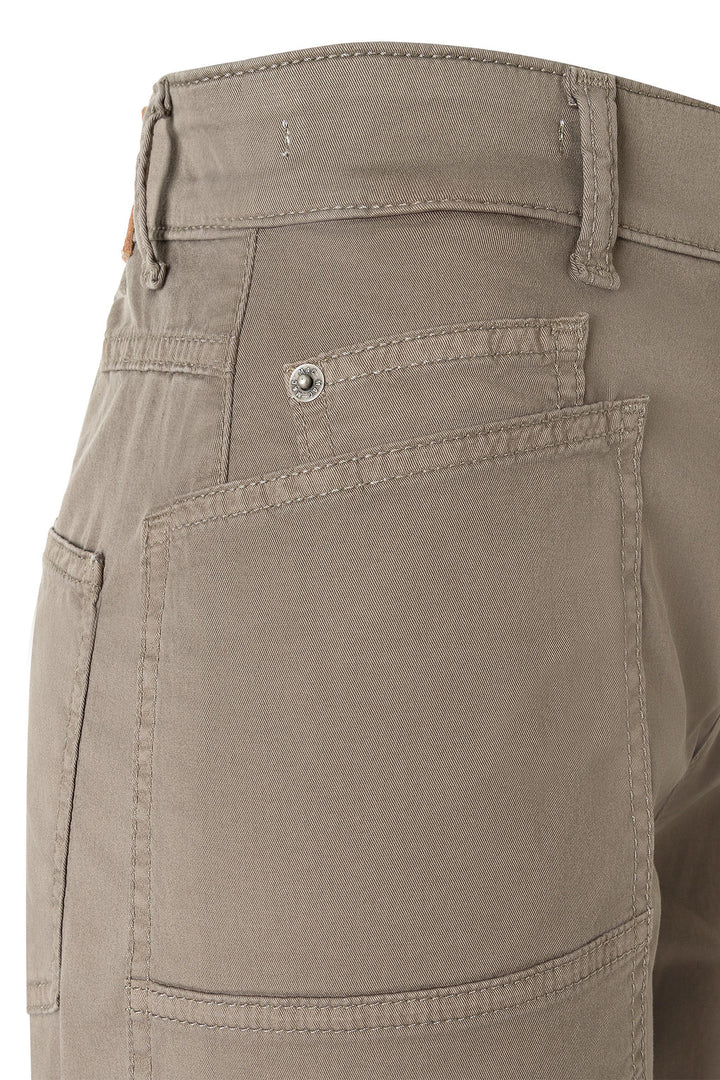 Mac 3112-00-0434 Mat Green Antique Baggy Barrel Trousers 662A