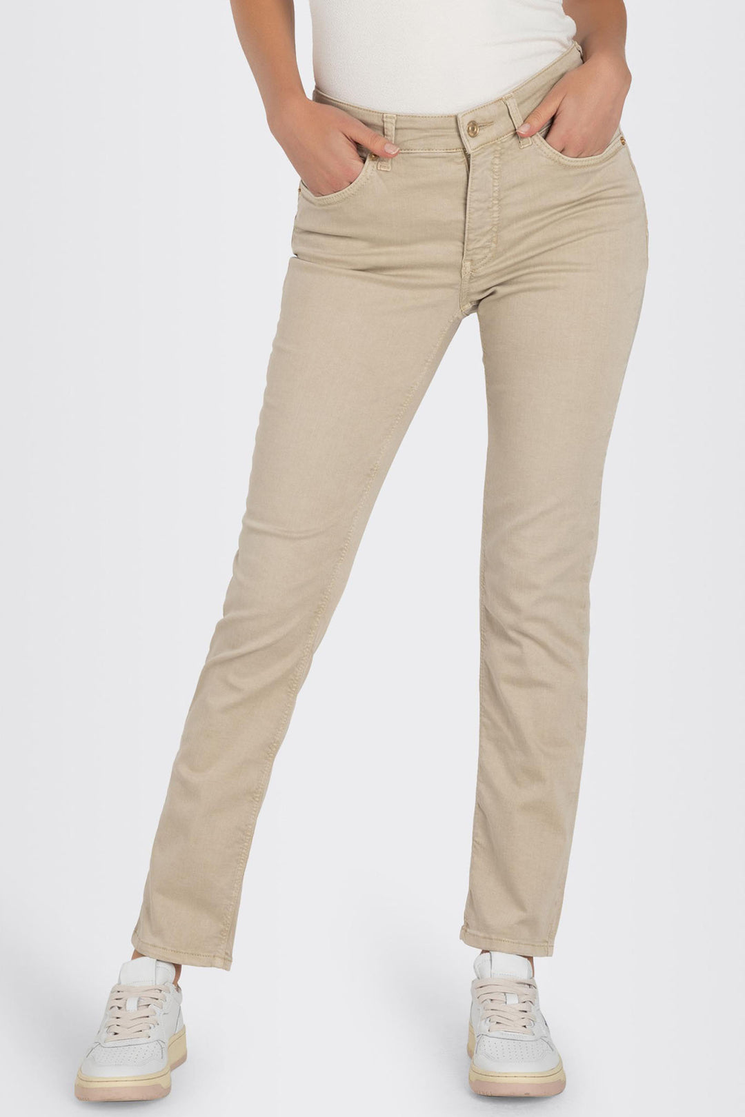 Mac 5024-00-0387 214W Melanie Smoothly Beige Authentic Stretch Denim Jeans - Shirley Allum Boutique