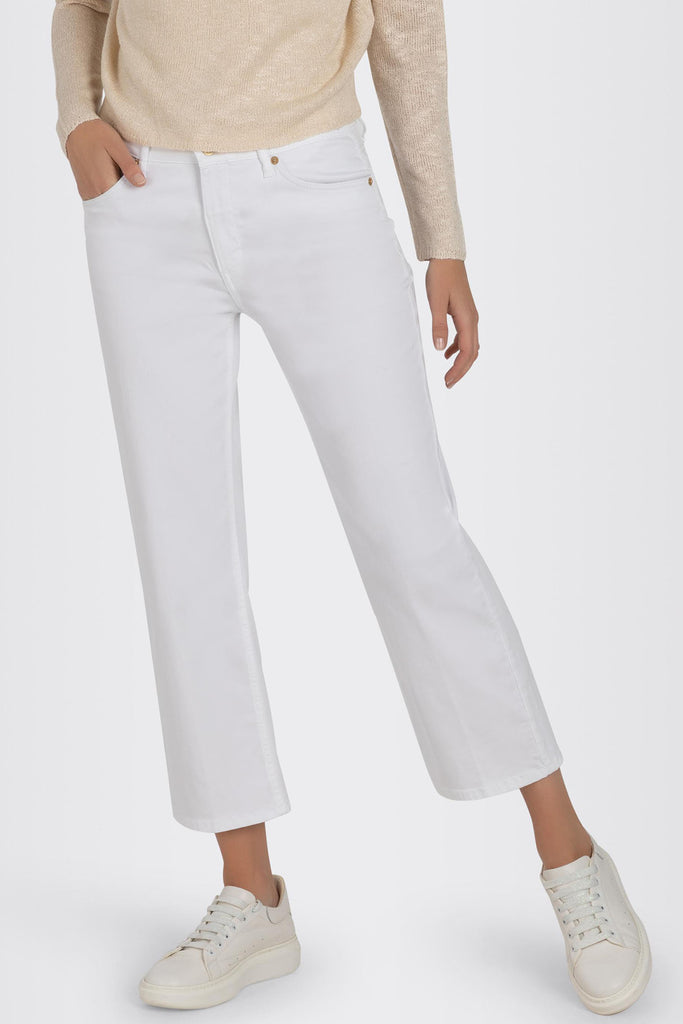 Mac 5984 9B 0391L D010 White Light Weight Denim Culottes Shirley Allum Boutique