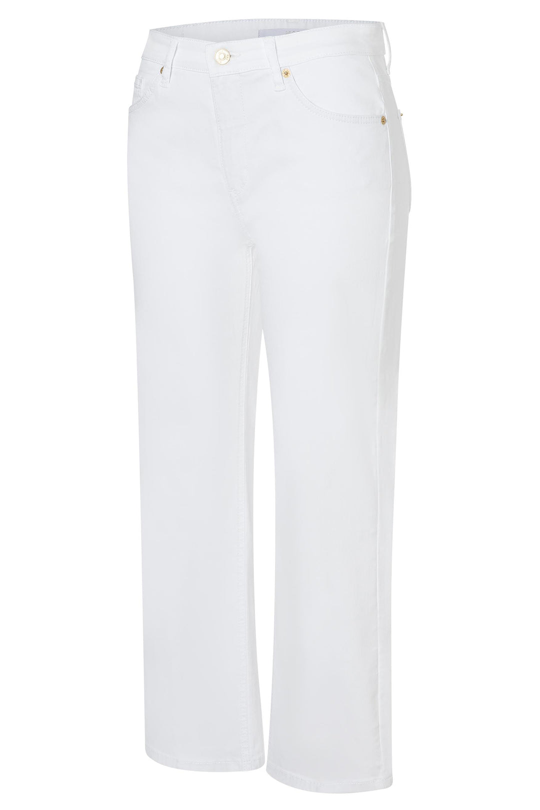 Mac 5984-9B-0391L D010 White Lightweight Denim Culotte Jeans
