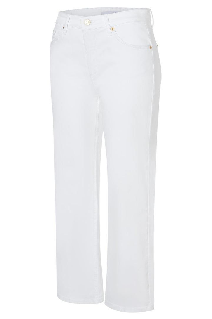 Mac 5984-9B-0391L D010 White Lightweight Denim Culotte Jeans