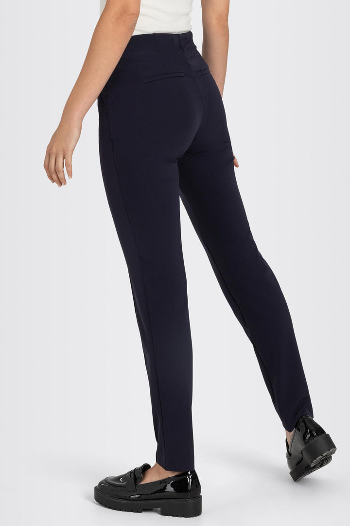 Mac Anna 5293-00-0128L 198 Dark Blue Bistretch Pull-On Trousers