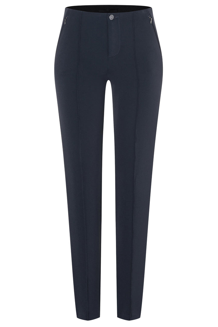 Mac Anna 5293-00-0128L 198 Dark Blue Bistretch Pull-On Trousers