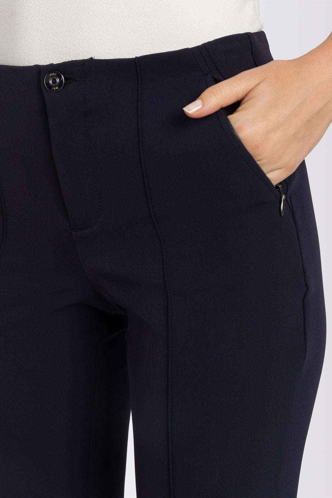 Mac Anna 5293-00-0128L 198 Dark Blue Bistretch Pull-On Trousers