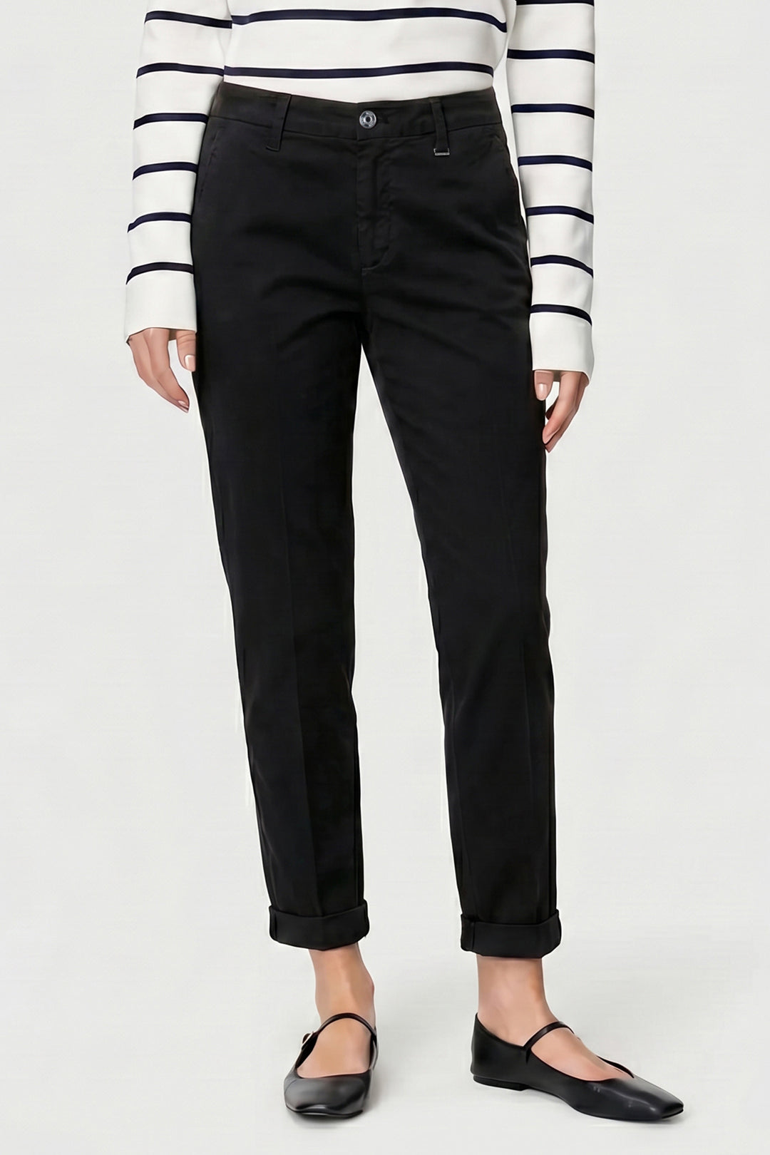Mac Chino Power Black Premium Winter Cotton Trousers 3075-00-0431 P090, front view