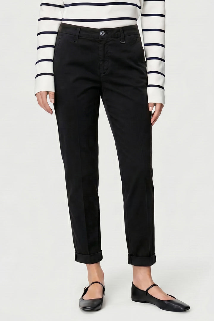 Mac Chino Power Black Premium Winter Cotton Trousers 3075-00-0431 P090, front view