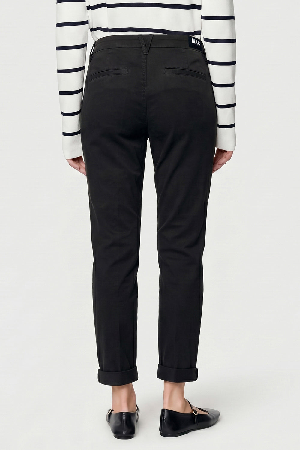 Mac Chino Power Black Premium Winter Cotton Trousers 3075-00-0431 P090, back view