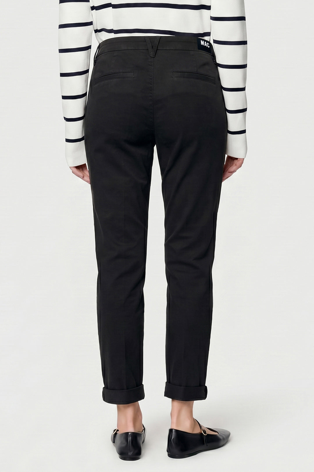 Mac Chino Power Black Premium Winter Cotton Trousers 3075-00-0431 P090, back view