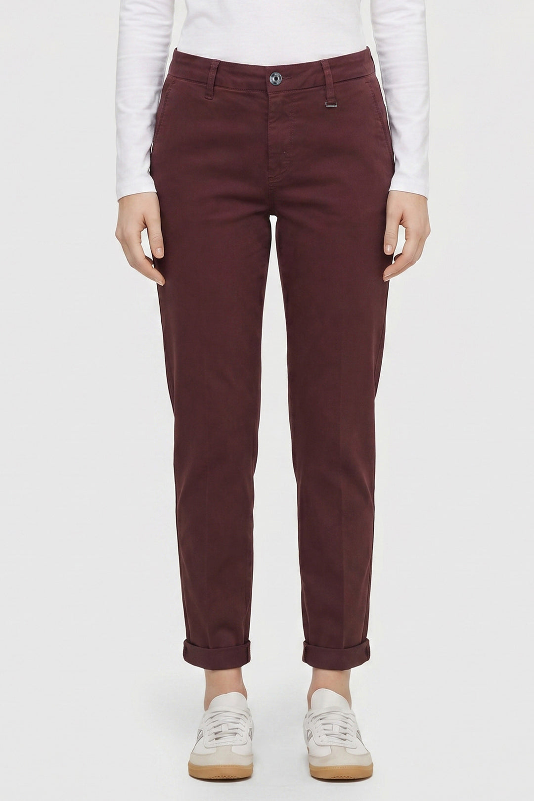 Mac Chino Smoky Purple Premium Winter Cotton Trousers 3075-00-0431 779R, front view