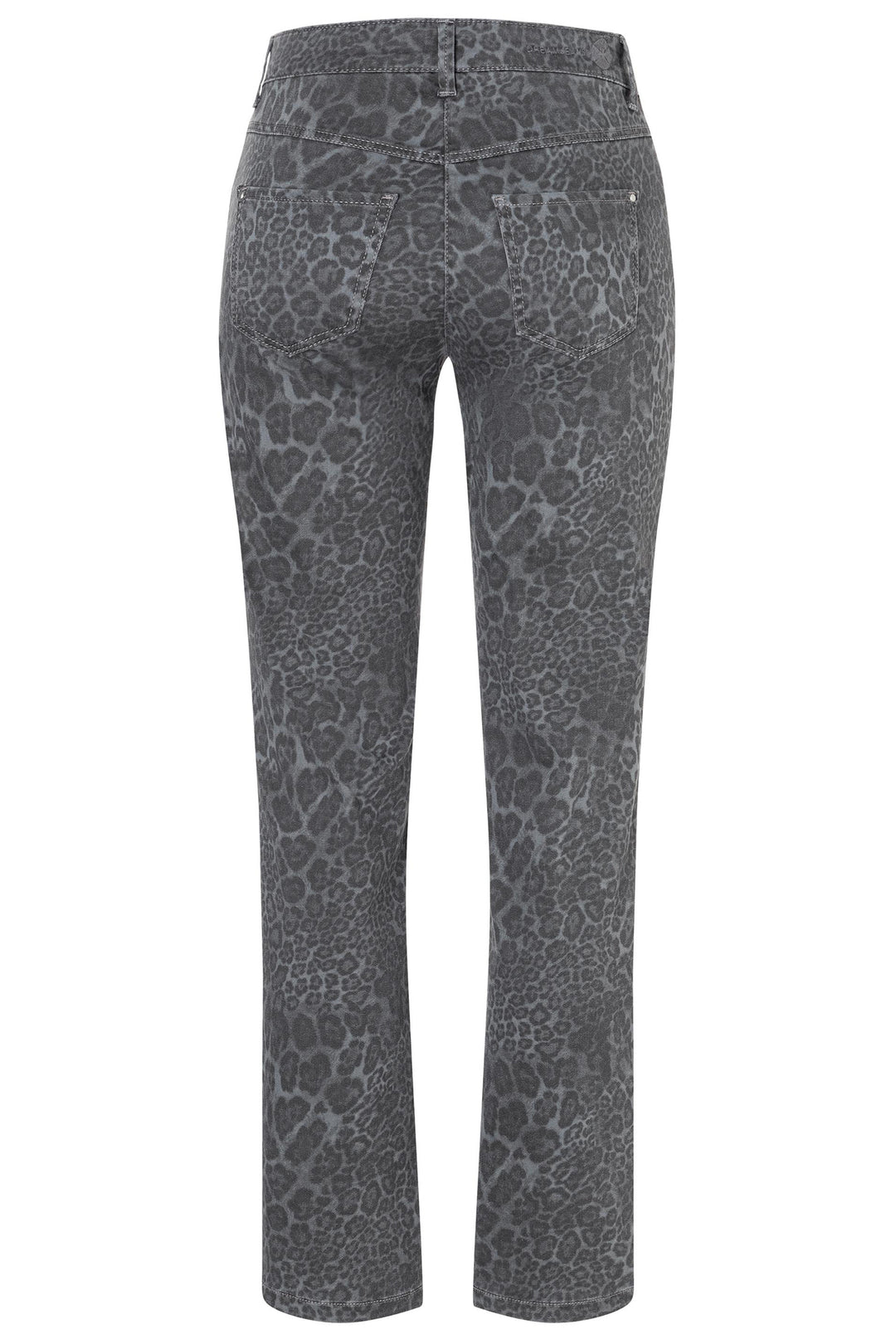 Patterned gray pants on a white background