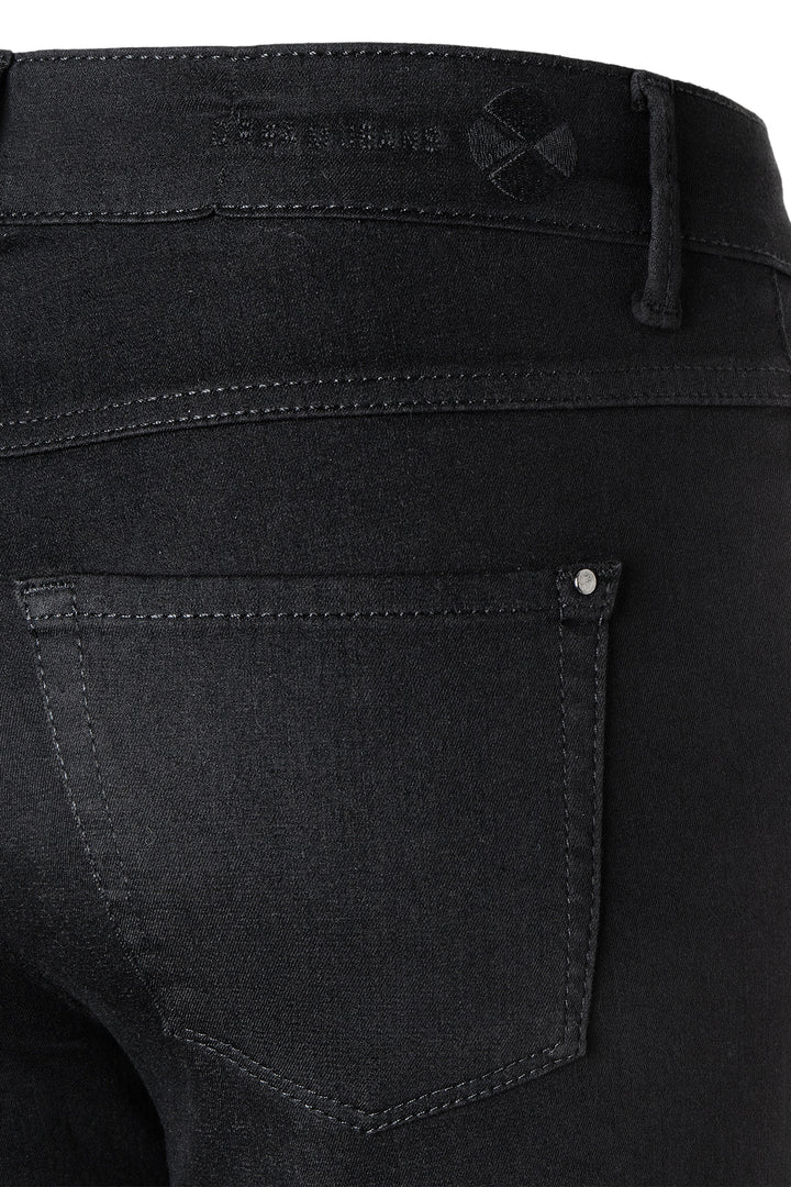 Mac Dream Chic Black-Black Denim Jeans 29L 5471-91-0355L, back pocket and badge detail