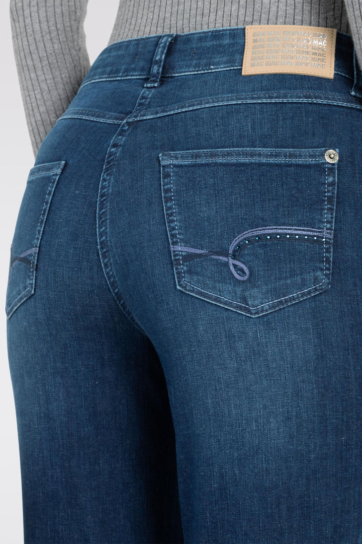 Mac Jeans Melanie Rock Glam Basic Mid Blue Ocean Perfect Fit Denim 5040-9F-0380 D667 - Shirley Allum Boutique